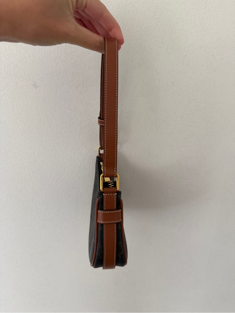 Celine MINI AVA BAG IN TRIOMPHE CANVAS AND CALFSKIN - Picture 3 of 5